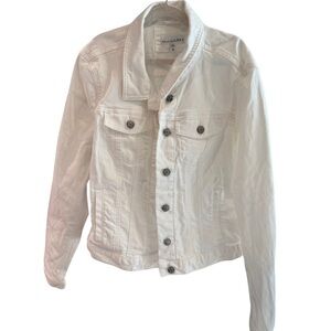 LOFT Classic White Jean Jacket